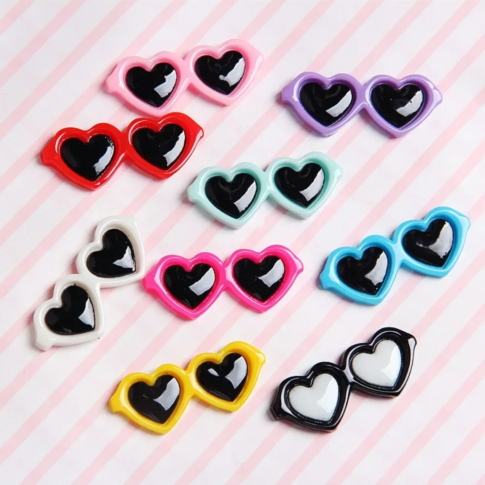 Plastic Heart Shaped Hairpins for Pets Hair Clip Bows Barrette Sunglasses Accessories Dog Cat Puppy