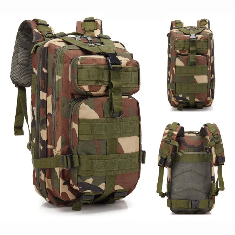 Zaino da trekking da campeggio mimetico tattico militare di grande capacità Borsa Molle Borsa da caccia Zaino da attrezzatura 30L