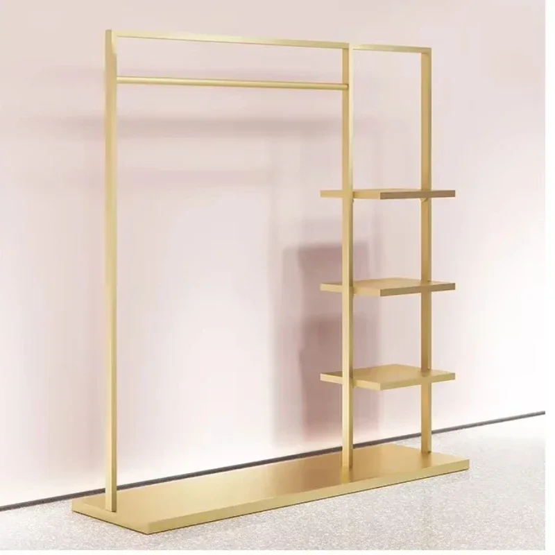 

Clothing store display shelf floor type island shelf for boys and girls