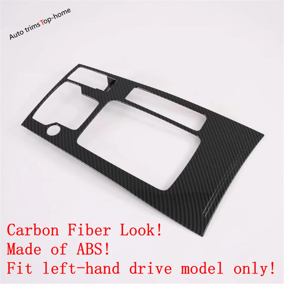 ABS Center Control Shift Gear Panel Decoration Frame Cover Trim Fit For Mazda 6 2019 - 2024 Carbon Fiber Look Car Accessories