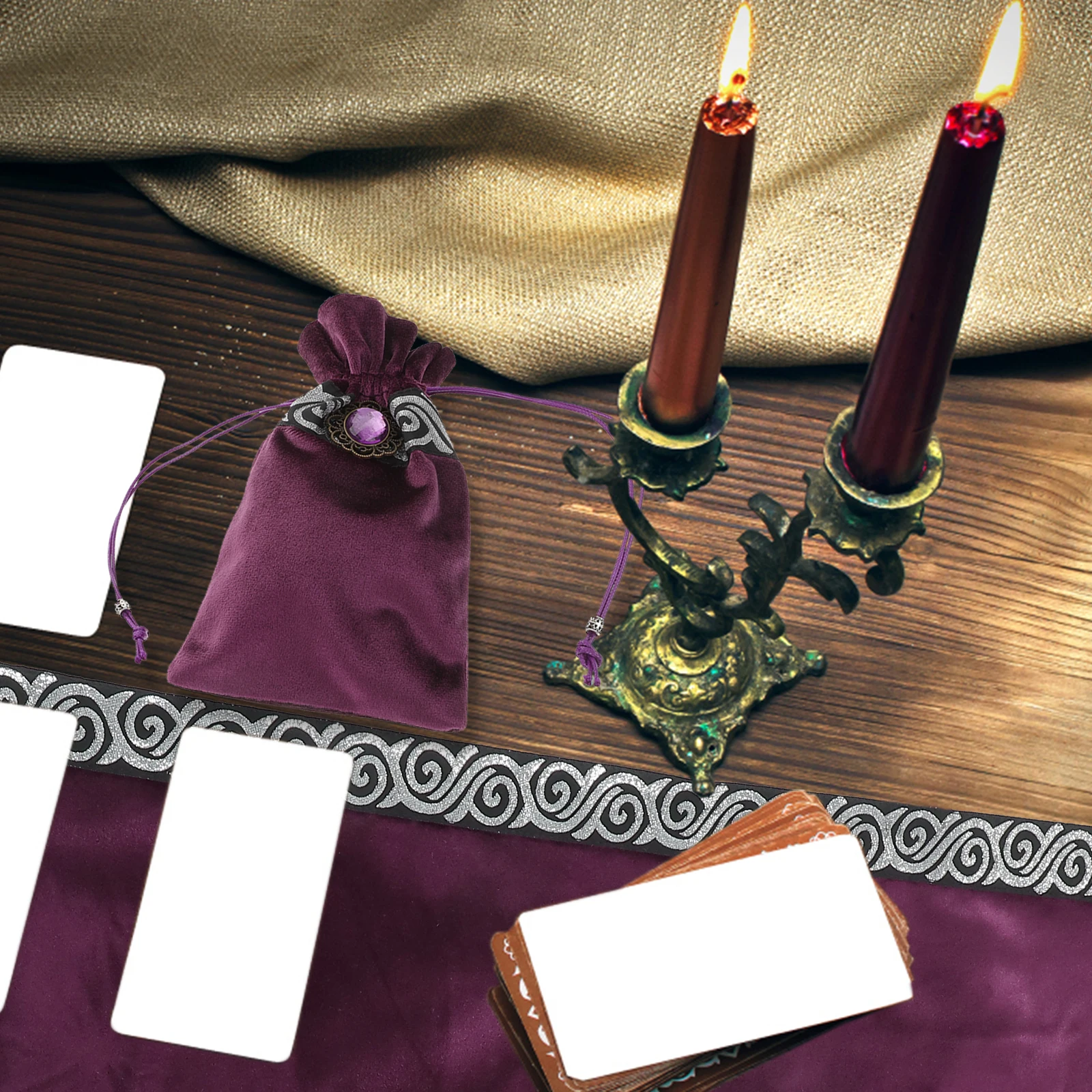 

Tarot Tablecloth Velvet Cards Pouch Divination Prop Purple Decor Wear Resistant Non Fading Easy Maintenance Premium