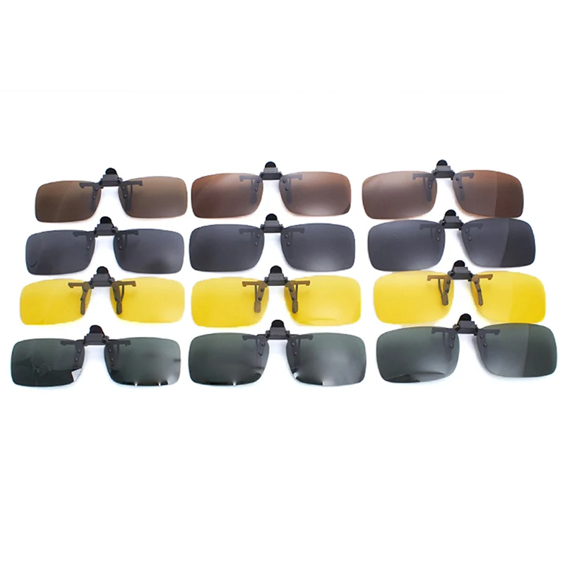 1PC Car Driver Goggles Polarized Sun Glasses Driving Night Vision Lens Clip On Sunglasses Interior Accessories