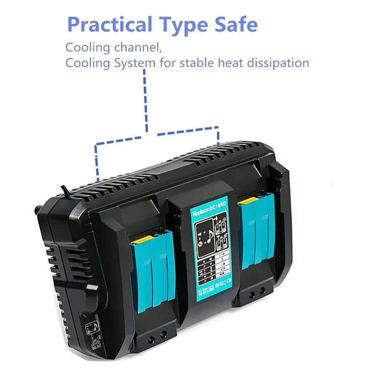 DC18RD Dual USB Port  charger for Makita Battery Charger 14.4V 18V BL1860 BL1415 BL1430 BL1830 BL1840 BL1850 BL1845