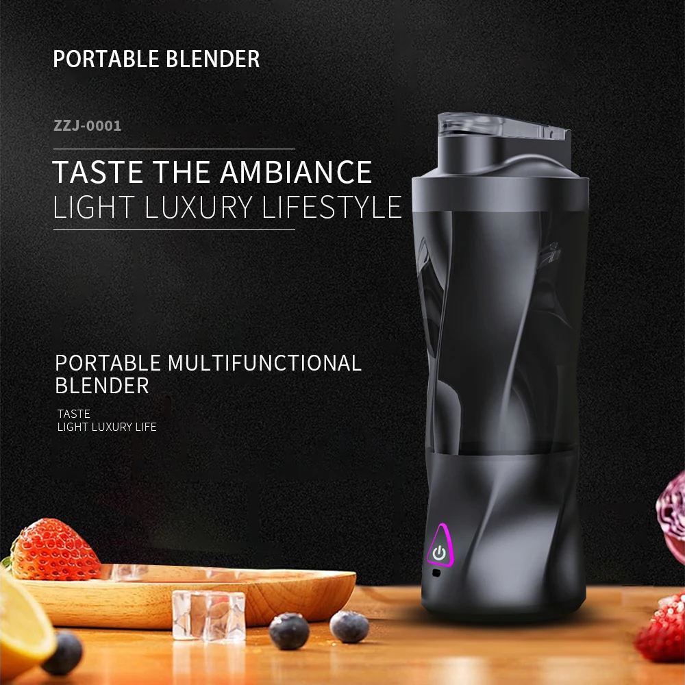 Portable Blender 6000 mAh，Personal Blender-for fruit & Smoothies, non-slip and shock-absorbing，Waterproof，Dishwasher Safe Parts