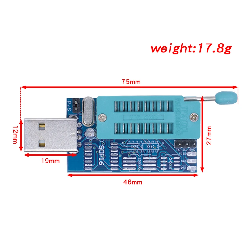 1PCS Ch341A 24 25 reprogrammed dvd router bio s brush multifunctional usb programmer100% new original