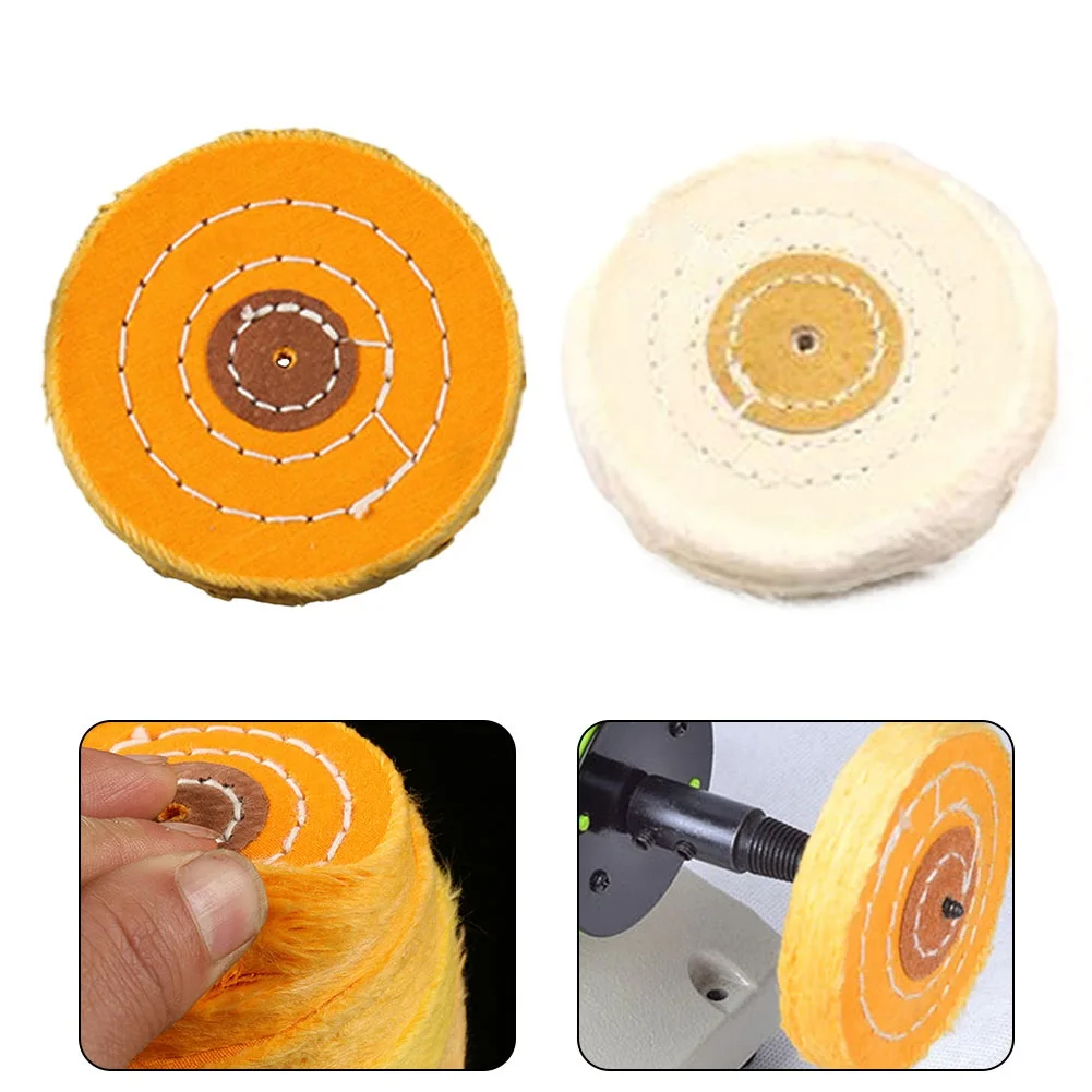 Produktbild von 5 Stück Baumwoll-Polierrad 25 Mm – Schaft 3 Mm, Für Dremel & Schmuck, Feine Oberflächenpolitur