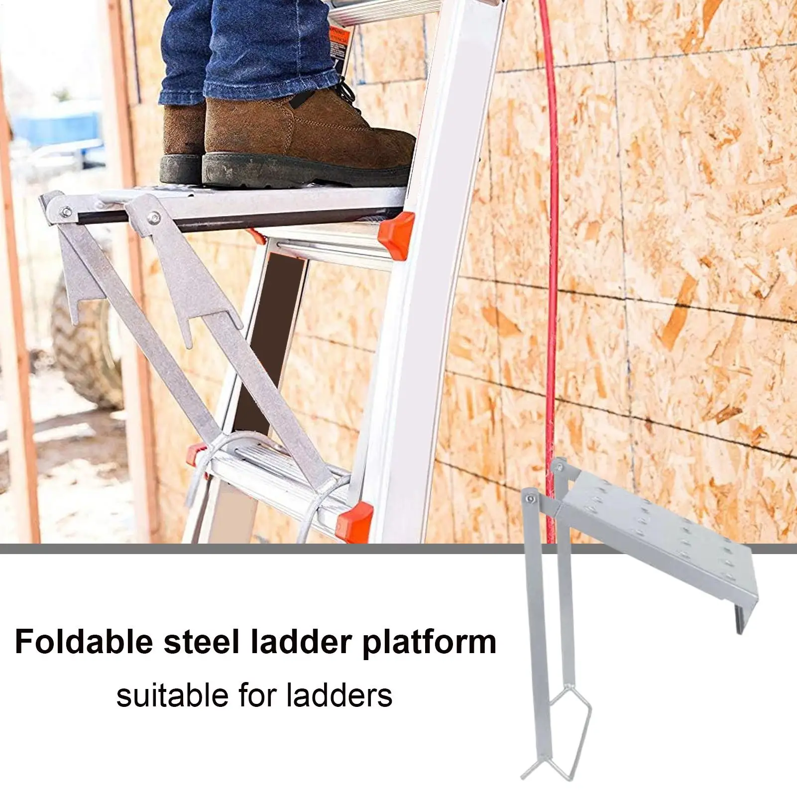 

Ladder Work Tray Ladder Panel Work Stand 150Kg Capacity Heavy Duty Extension Hardware Attachment For Painters Electricians