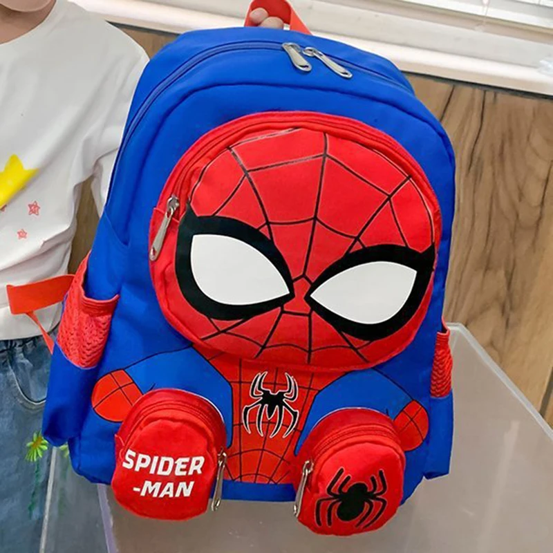 Spiderman Backpacks Super Heroes Student School Bag Cartoon 3d Stereo Kindergarten Backpack Children\'s Travel Bag Gift