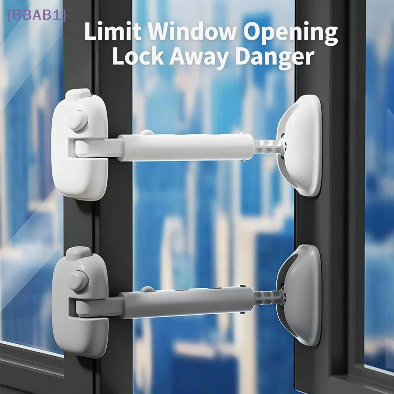 【AB1】1/2Pcs Window Lock Child Protection Window Restrictor Baby Safety Stopper Falling Prevention Locks Limiter{H}