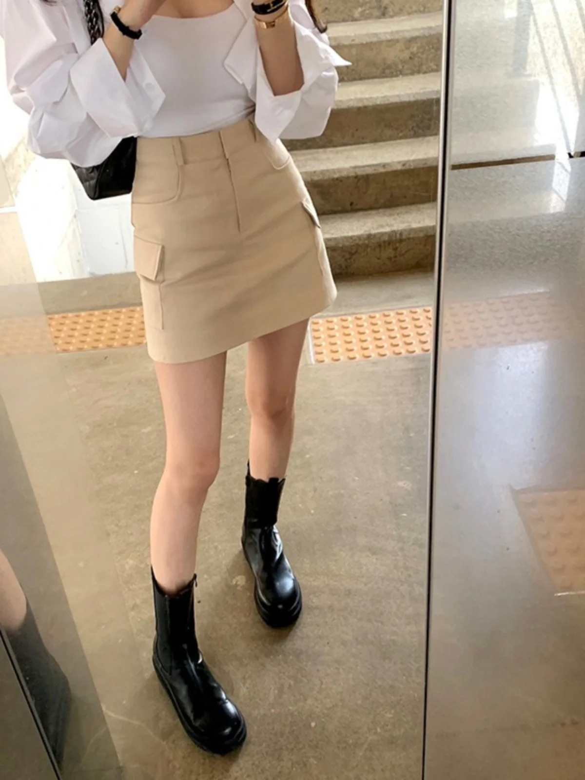 

Korean Sle High Waist ort Skirt Women's Spring New Vintage Slimming Sexy Personali Match All Seasons Skirt