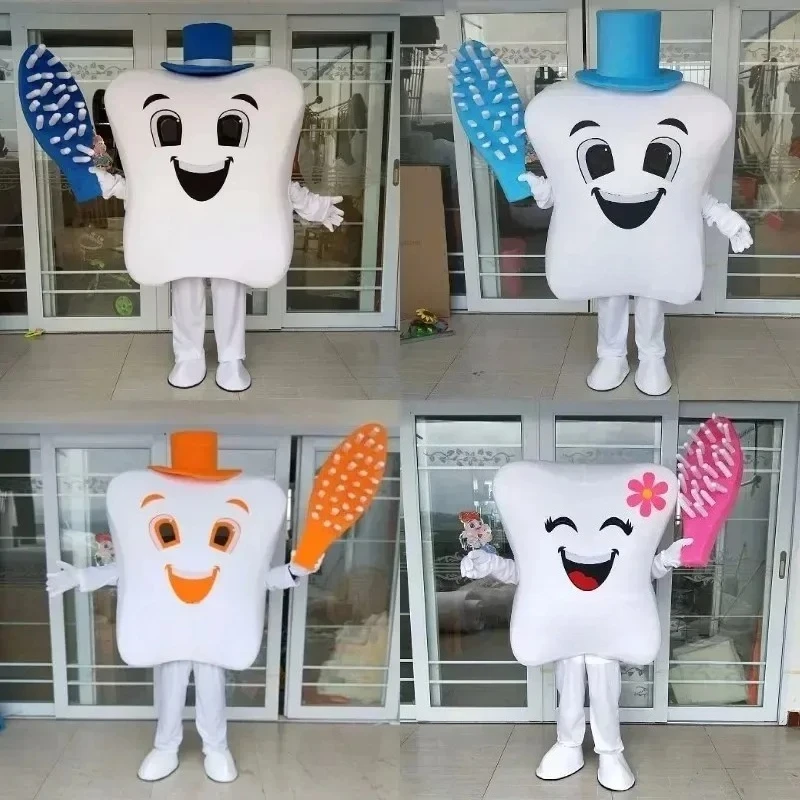 مستشفى طب الأسنان تأثيري حلي العالم يوم صحة الفم شخصية التميمة الإعلان الدعائم الطرف تأثيري ازياء