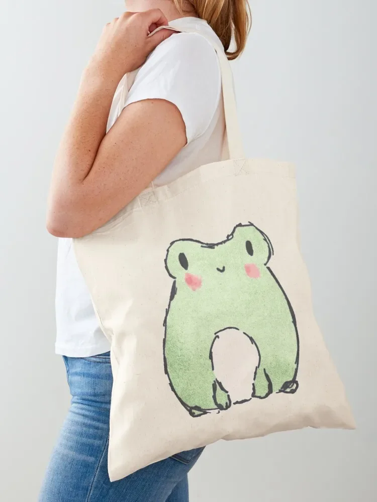 Watercolor Froggy Tote Bag reusable shopping bag Women's handbag shopping bag logo