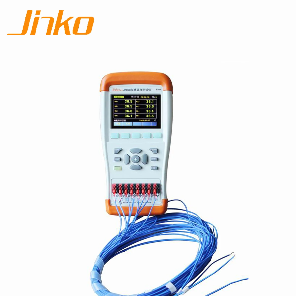 

Горячие продукты Jinko JK808 8-канальный промышленный цифровой термометр промышленный многоканальный регистратор температуры