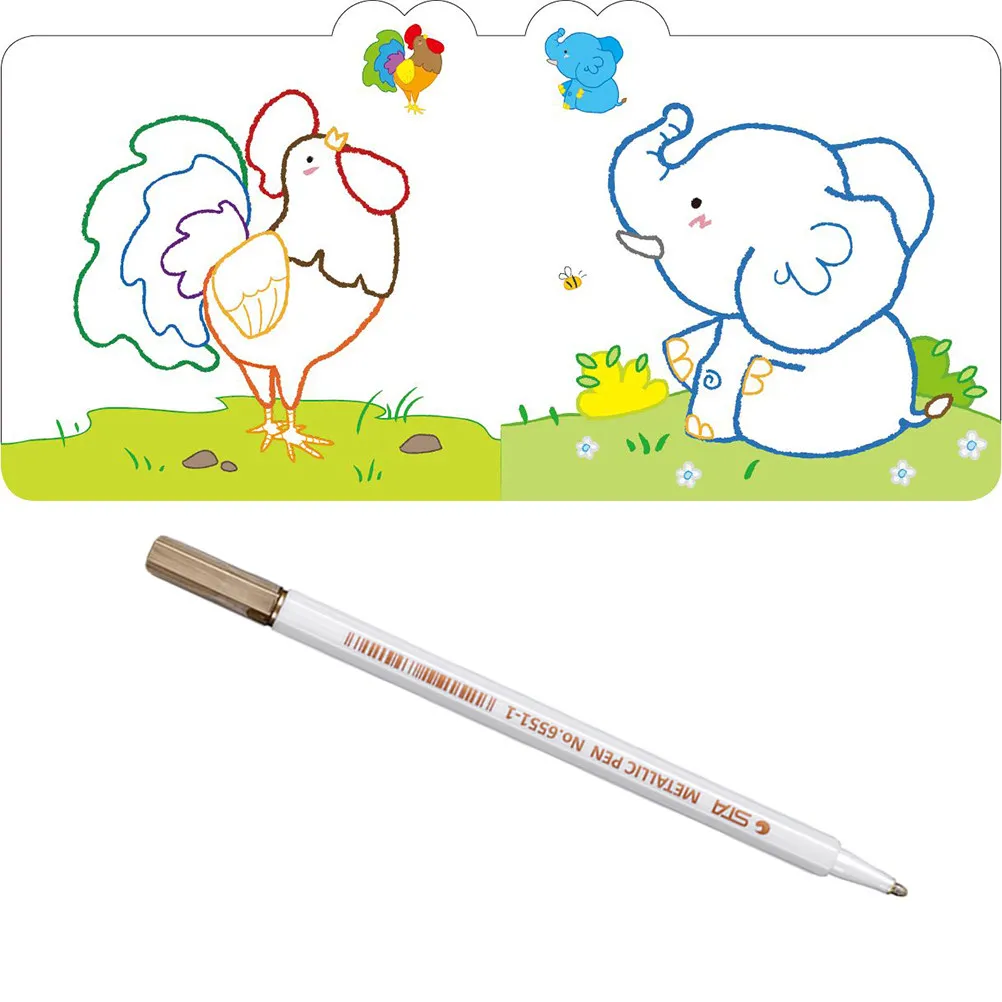 

6551 Metallic Pen Smooth Brush Tip Waterproof Ink for Calligraphy Hand Lettering Doodling Manga Illustration Design Art Projects