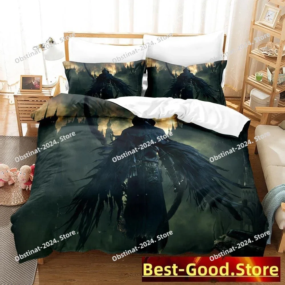 2023 New Bloodborne Lady Bedding Set Single Twin Full Queen King Size Bed Set Adult Kid Bedroom Duvetcover Sets Anime Game