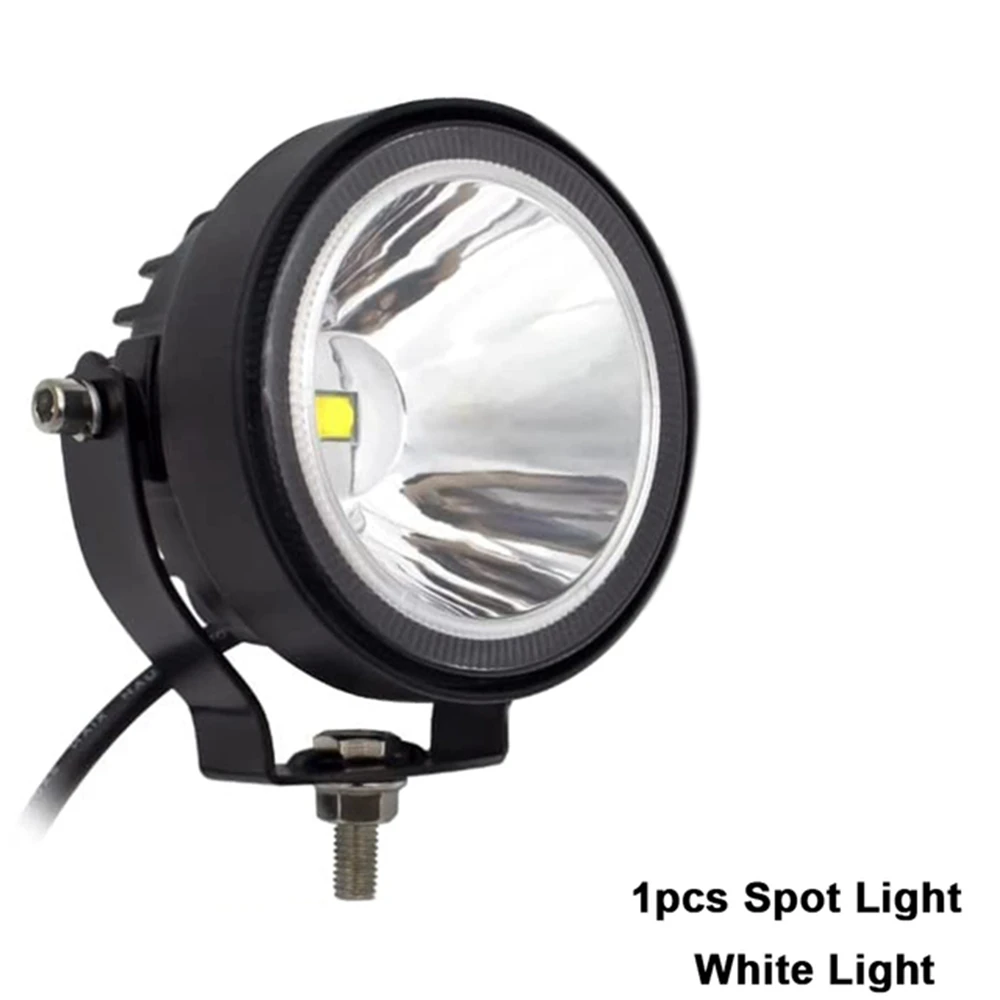 4-Inch Circular High Brightness Small Sun Spotlight 12-48V Car Truck Modification Fog Light Reverse Light Motorcycle Headlight