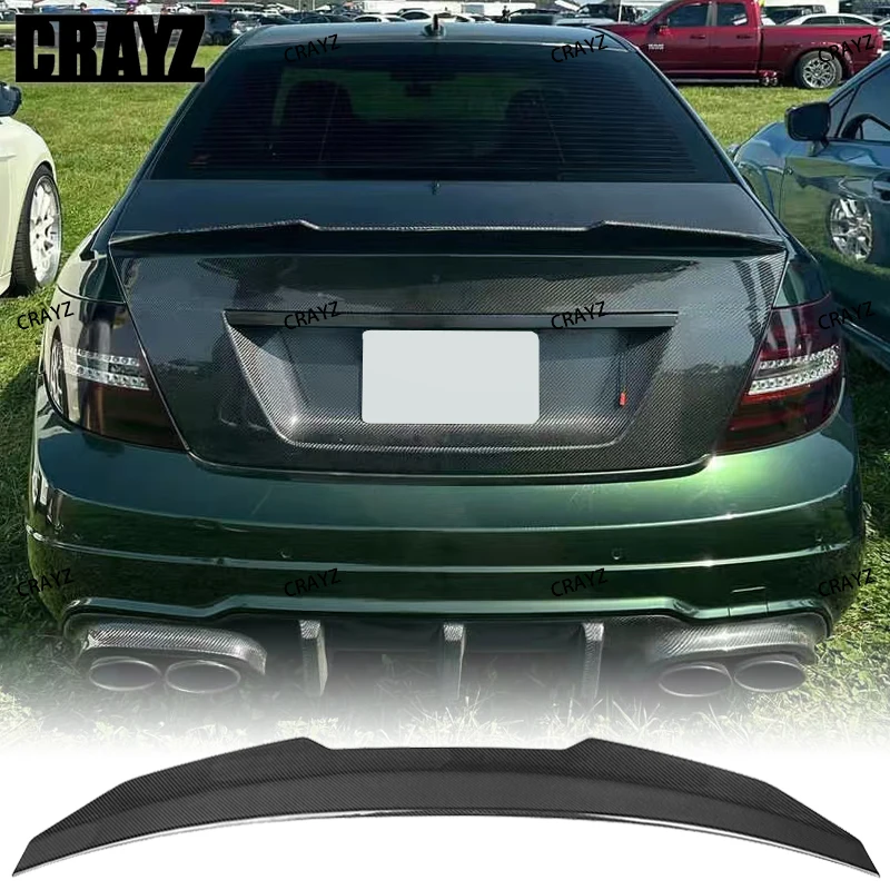 

For 2008 - 2014 Mercedes Benz C Class W204 C200 C250 C300 4 Door Sedan Carbon Fiber Trunk Lid Car Wing PSM Style Rear Spoiler