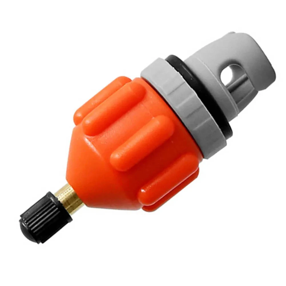 Pump Adapter Inflatable Boat Air Valve Adaptor Paddle Board for Canoe Kayak Inflatable Boat Air Valve Adaptor Orange/Black