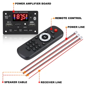 MP3 -Decoderteller für Auto, Bluetooth 5.0, 2*40W 80W Verstärker, 12V -Audiozüchter, FM -Radiomodul, TF USB -Mikrofon, Aufnahmeanruf, DIY 6 Hauptverkaufsmodul Radio FM - №6