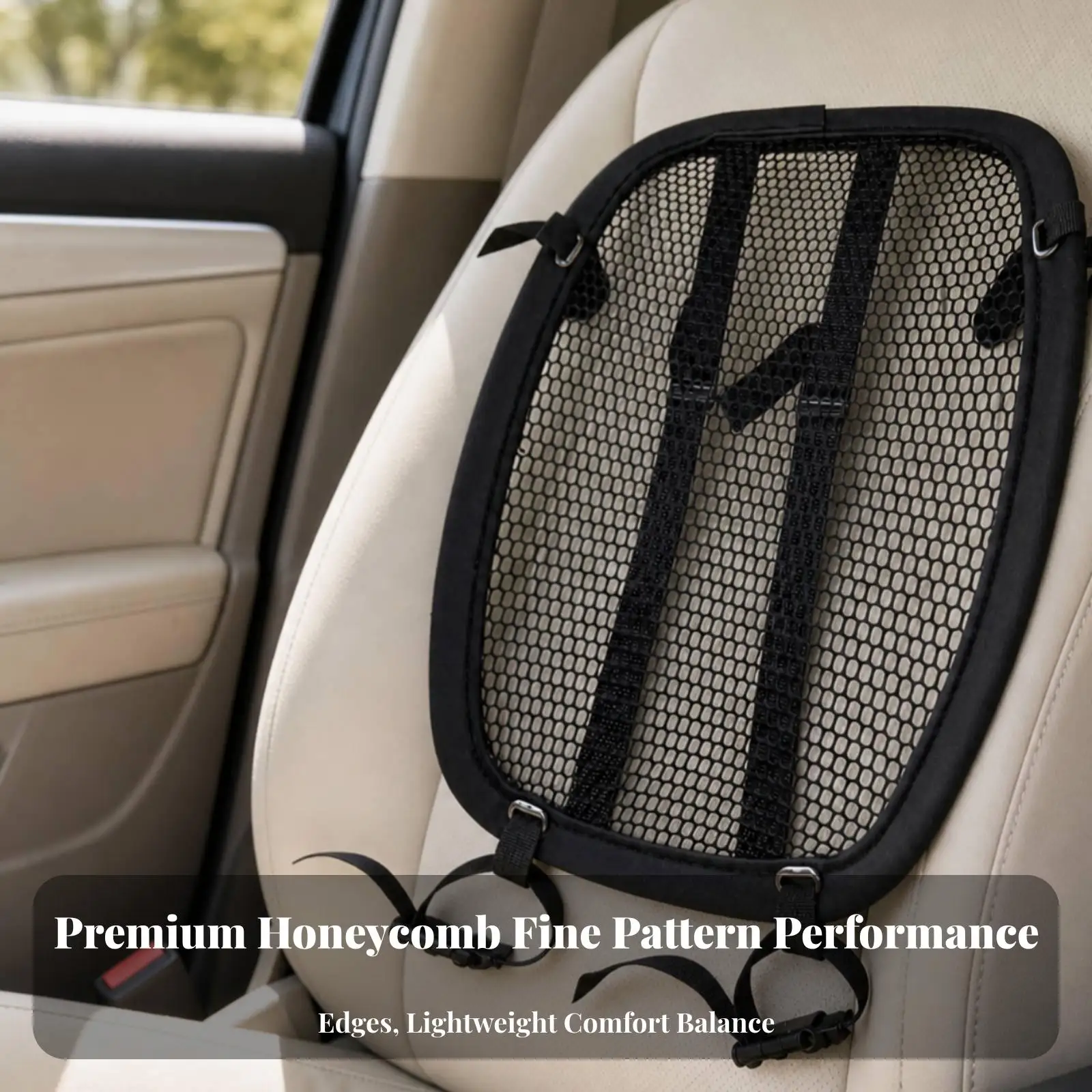 Breathable Backpack Back Pad Ventilated Frame Cushion with Mesh Panel Nylon Support for Hiking Travel Gear