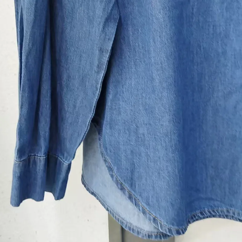 

Европейская тяжелая промышленность, модный топ с цветочным принтом, джинсовая куртка, женская весенне-осенняя новая женская рубашка