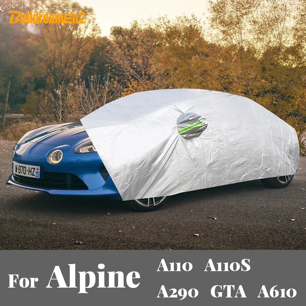 Full Car Cover For Alpine A110 A110S A290 GTA A610 Auto Outdoor Indoor Sun Snow Rain Wind Protection Dustproof Cover