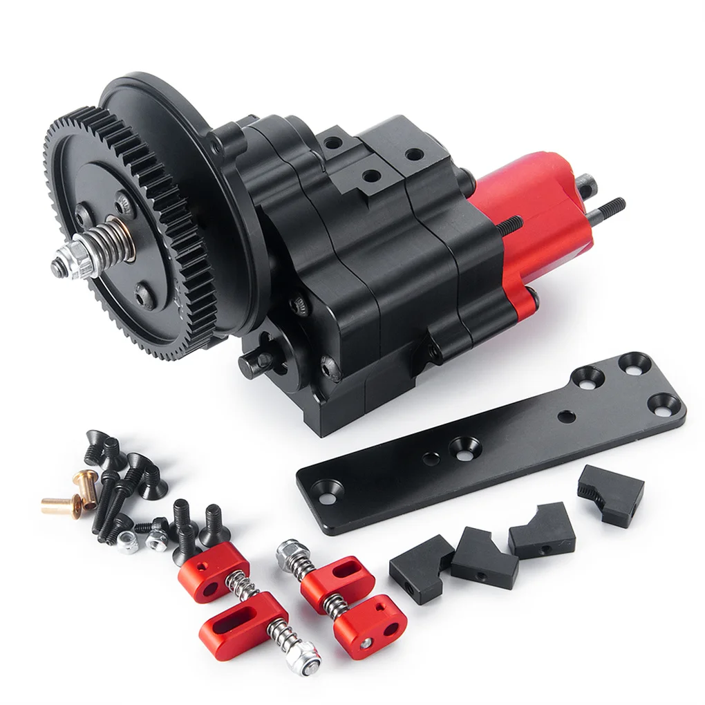 

Transmission Assembly Metal 2 Speed Transmission Cutoff Gearbox for Axial SCX10 90046 90047 1/10 RC Car Upgrade Parts