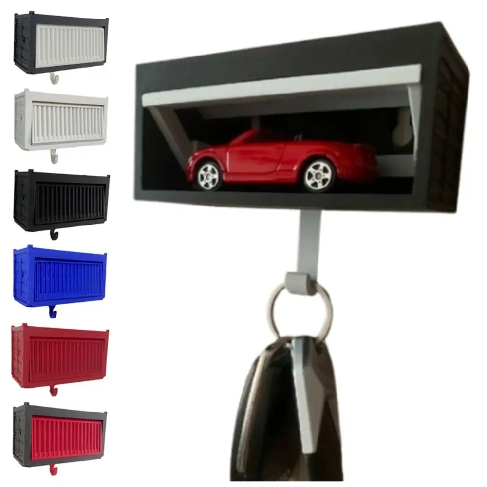

Creative Car Garage Key Holder Multifunctional with Opening Door Wall Mount Key Rack Funny Easy Installation Car Key Hook Rack
