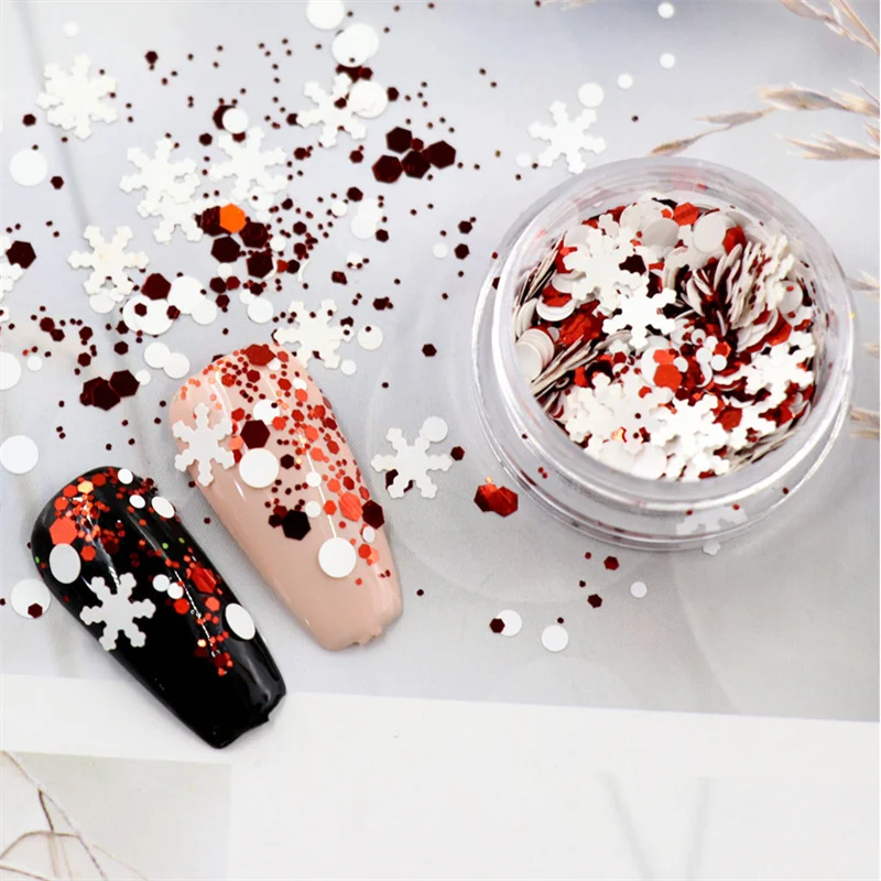 PrettyG Wholesale Christmas Mixes Shape Glitter X-mas Sequin Christmas Decoration for Resin DIY Art Craft Nail Makeup Decoration