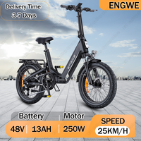 ENGWE L20 3.0 Boost Folding Electric Bicycle 250W Motor 48V13Ah Lithium Battery Electric Bike 20 inch Tire Hydraulic Brake EBike