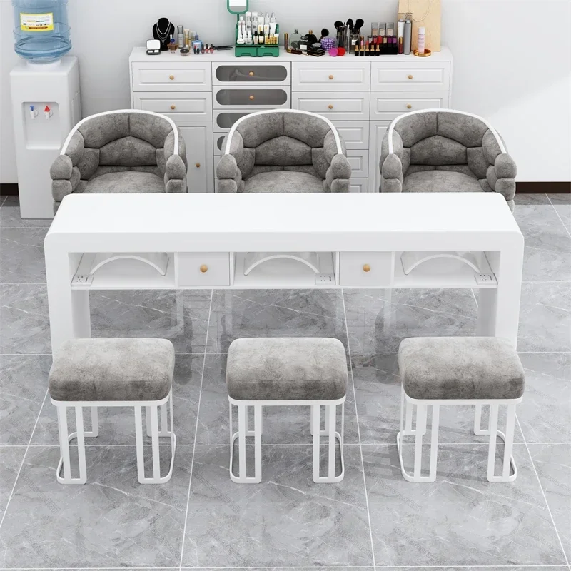 

modern Designer Beauty Nail Tables Professional Manicure Table Makeup Decoration Trend Desk De Corner Nageltisch Furniture