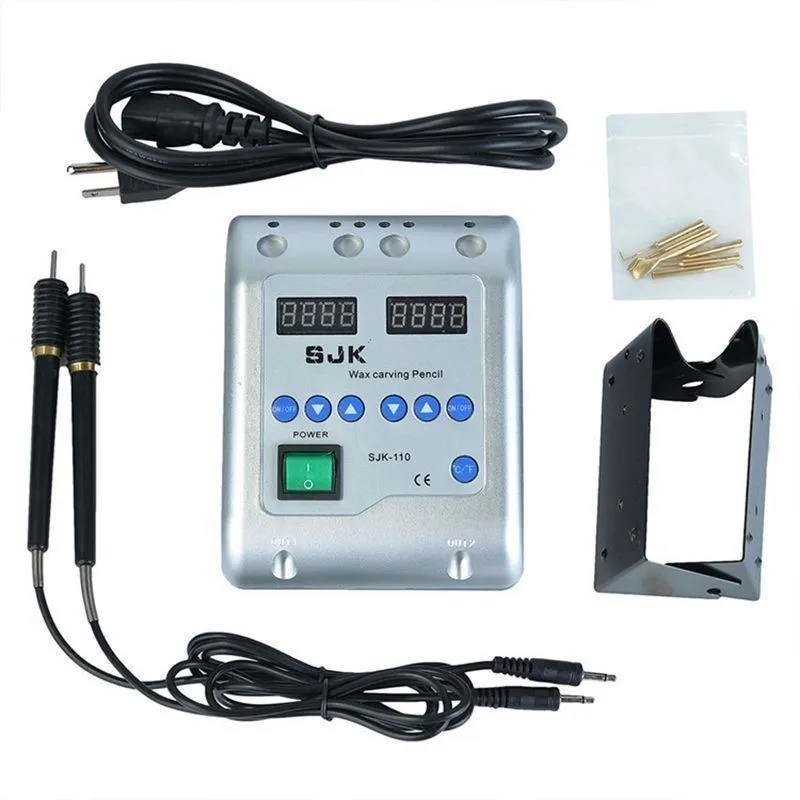 Cire électrique de laboratoire dentaire, couteau à découper, Machine à Double stylo et 6 pointes de cire, Pot, équipement de laboratoire dentaire chaud