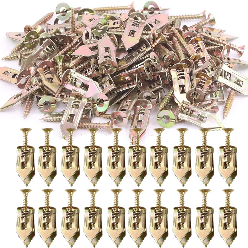 

20Pcs Self Drilling Anchors Screws Self-Tapping Expansion Screw Drywall Anchor Kits Suitable for Gypsum Board Plasterboard
