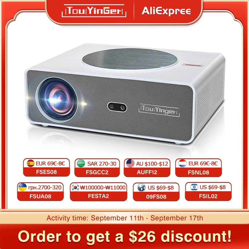 

Touyinger Q11 projector 4K 8K led home theater electronics video game devices 5G Projectors full HD movie projector