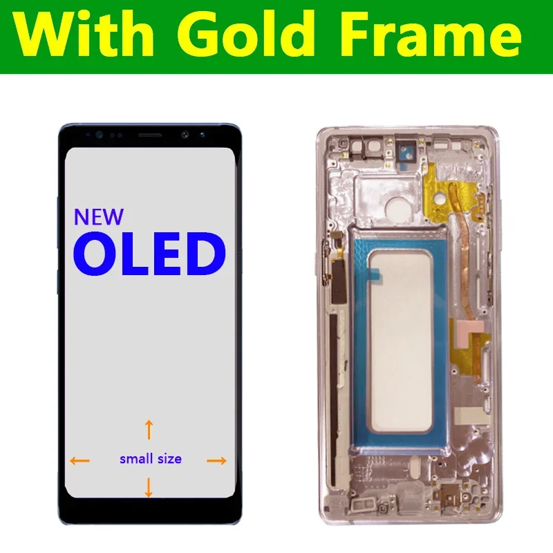 Super OLED Note8 SM-N950A N950U LCD Touch Screen LCD For Samsung Galaxy Note 8 N950 Display 100% Working With Frame Tested A+