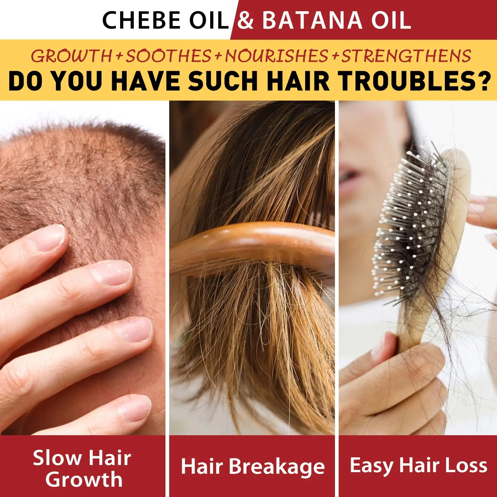 LOCKMIO 120ml Chebe Oil 120g Batana Oil Hair Care Cream for Men & Women Promotes Healthy Conditioner Moisturizes Nourishes Hair