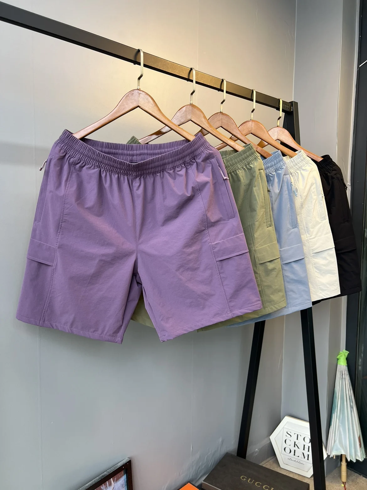 

Мужские повседневные шорты с пятью карманами, модная спортивная одежда, дышащие, с эластичным поясом, прямые штанины, летние шорты, молодежный стиль