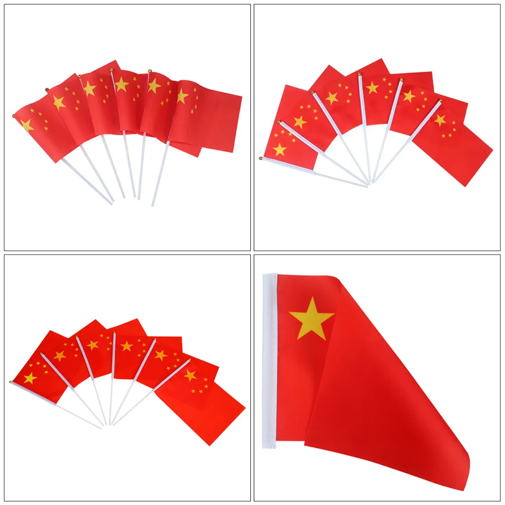 

1 set Handheld Stick Flags Bright Dacron Portable Mini Flag For Party Garden Festival Sports Events China