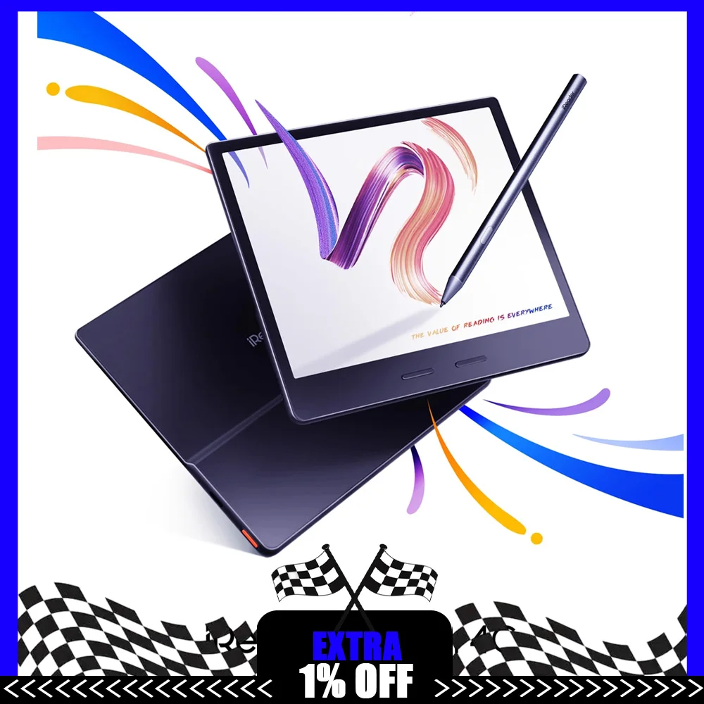 IReader Ocean 4C E-Book Reader Tela de tinta 1680*1264 7 polegadas 300PPI BW 150PPI Color 2000mAh Leitor de proteção ocular Leitor de e-book