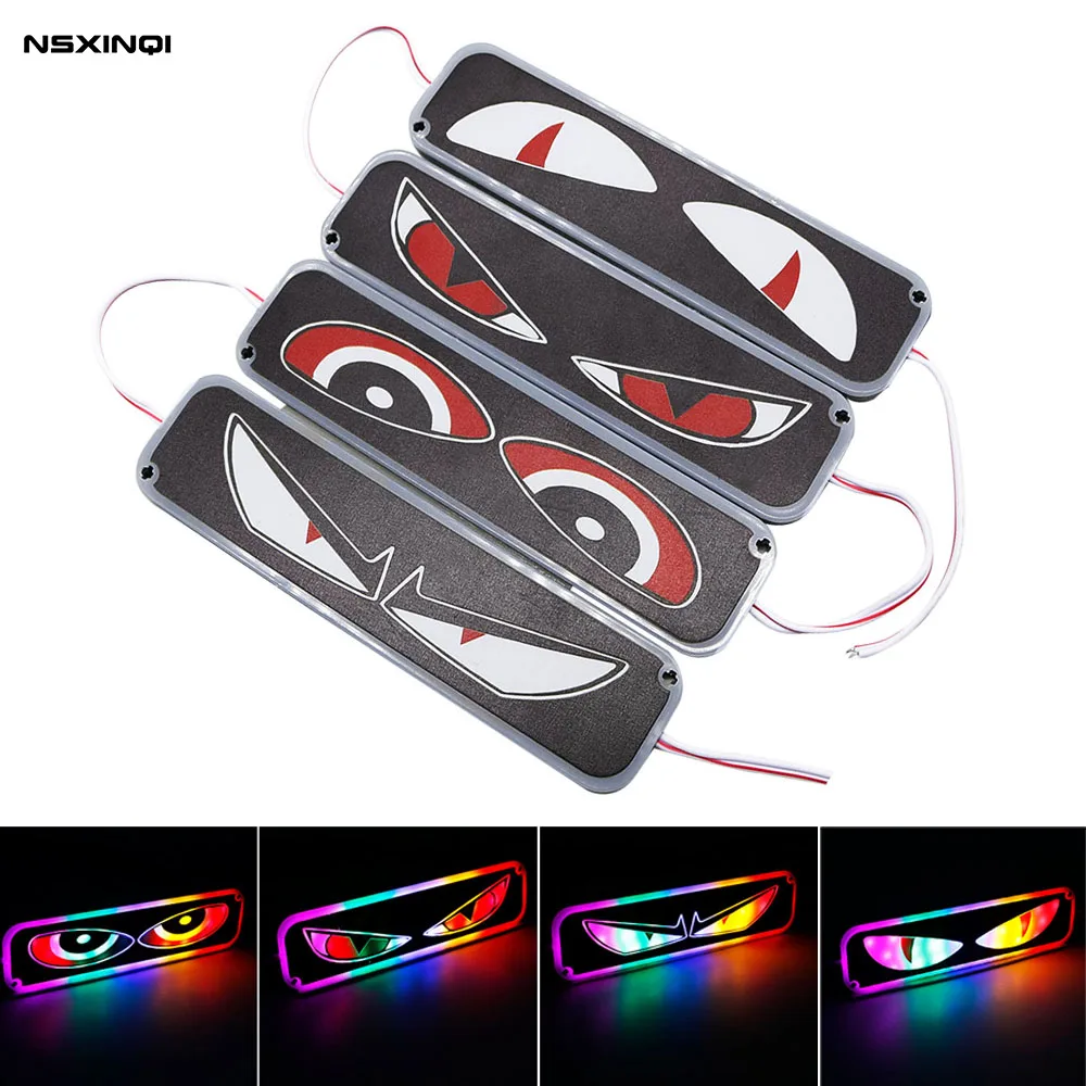 

1pcs 12V Led Module Devil Demon Eye Strobe Warning Light for Car Motorcycle RGB