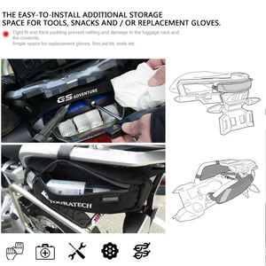 Raf, bagaj, su geçirmez çanta altında Alet saklama - - seyahat Çantaları BMW R 1250 GS 1200, R1250GS, R1200GS, LC, F750GS, F850GS ve Aksesuarları 8 çanta, bavul, bmw 1250 gsa'da büyük satışlar - №5