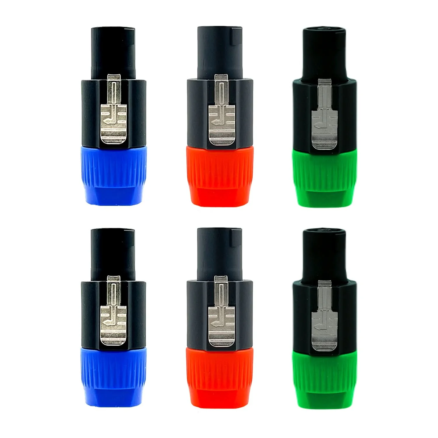 

5 Core Speakon Adapter 6 Pack High Quality Audio Jack Male Audio Pin Speaker Adapter Connector SPKN BGO 6PK