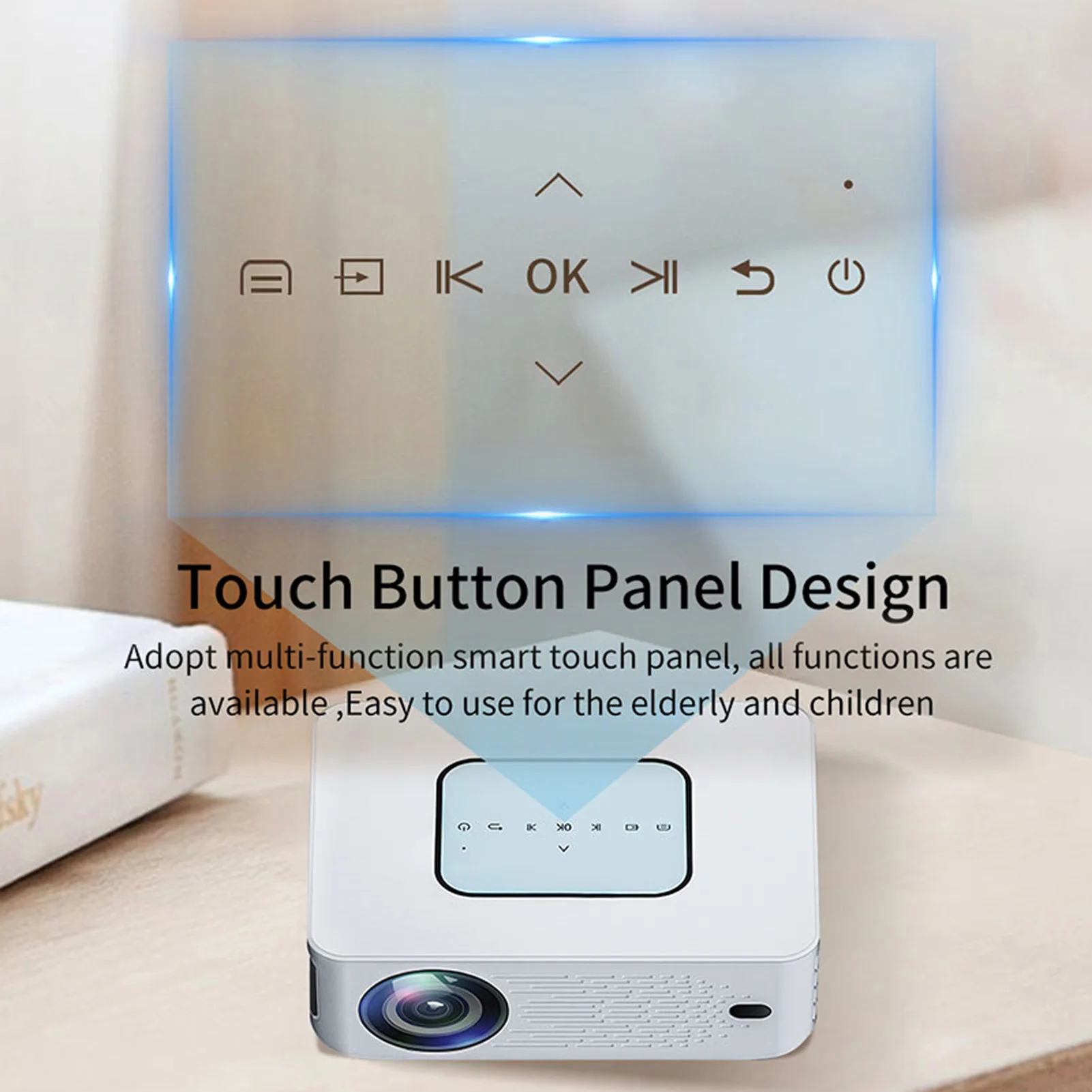 V10 Portable LCD LED Projector Android 9.0 Smart Home Theater 2.4G/5G Dual-band WiFi BT4.1 Media Player HD AV USB Input 3.5mm