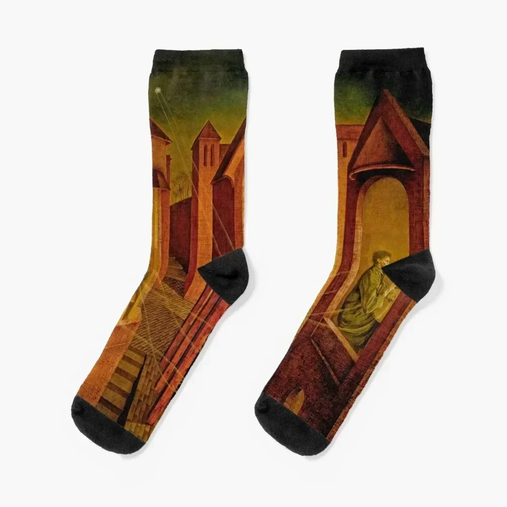 

Three Destinations, by Remedios Varo Socks heated Heating sock professional running luxury Socks For Men Women's