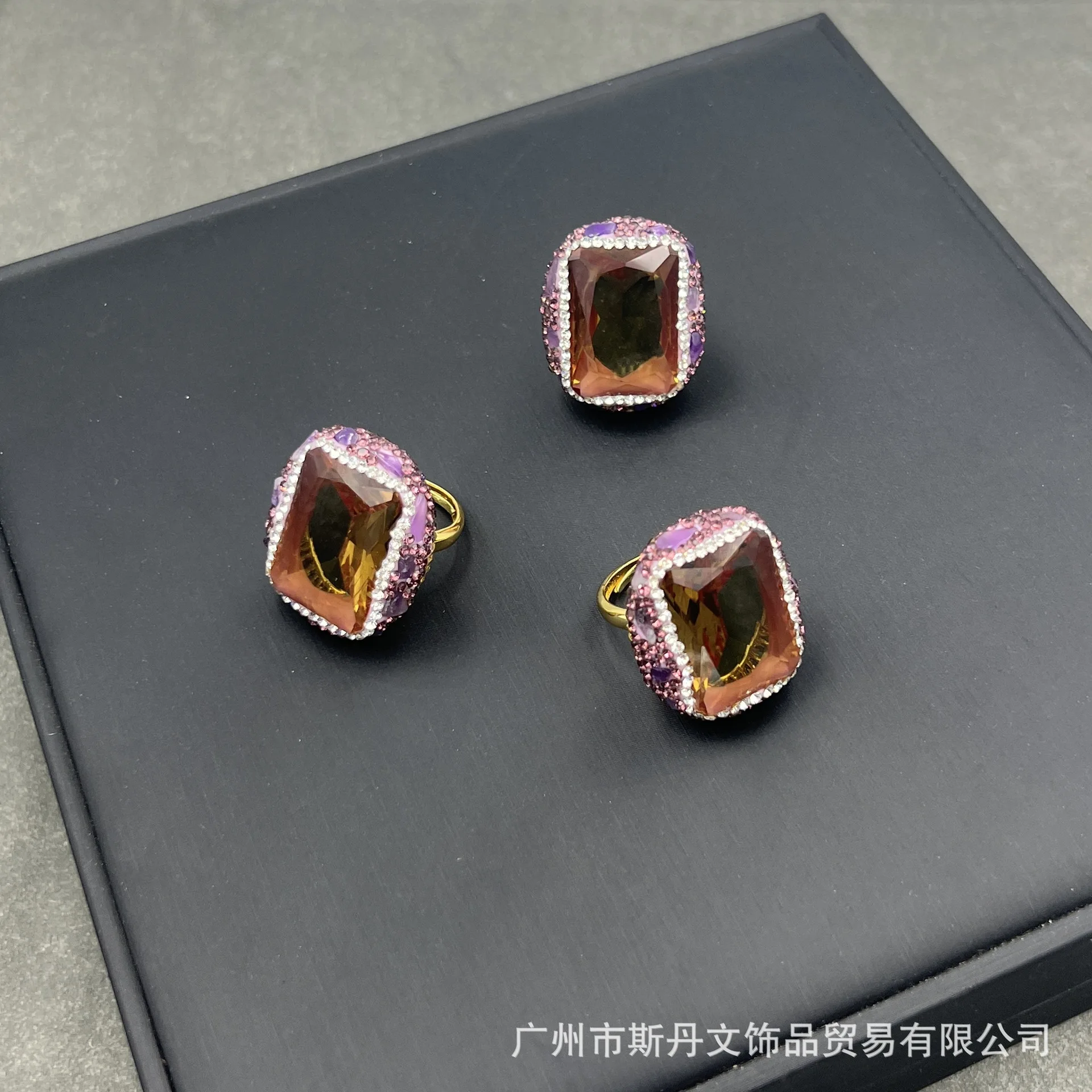 Turkish sultan stone boehmite color-changing stone exquisite point diamond amethyst color-retaining electroplating high-end fash