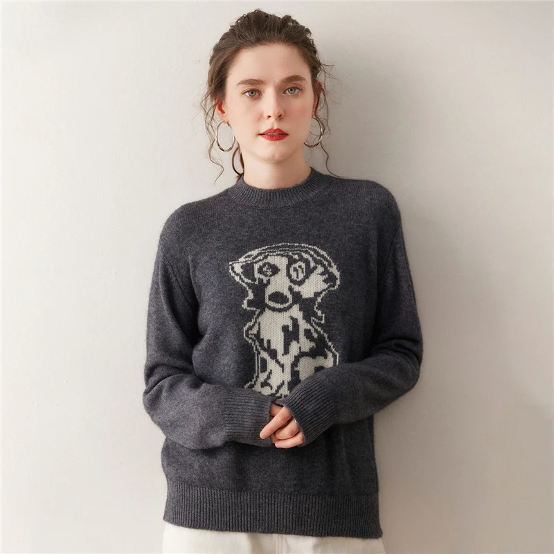 

Осень/зима 2022, новый женский свитер, 100% кашемир, вязаная толстовка с полувысоким воротником, утолщенная теплая мягкая женская толстовка, свитер