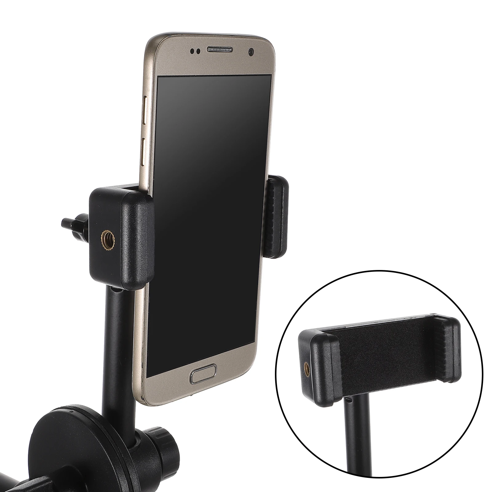 

Подставка для микрофона, держатель для телефона, прочная, регулируемая, настольная подставка для микрофона, вращение на 360°, регулируемый многоугольный держатель для микрофона