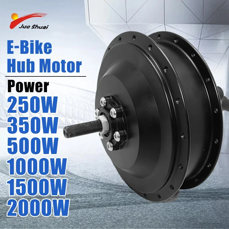 250W 500W 2000W Ebike Hub Motor 36V 48V Brushless Gear Motor Front Rear Wheel Drive Powerful Engine Electric Bicycle Parts