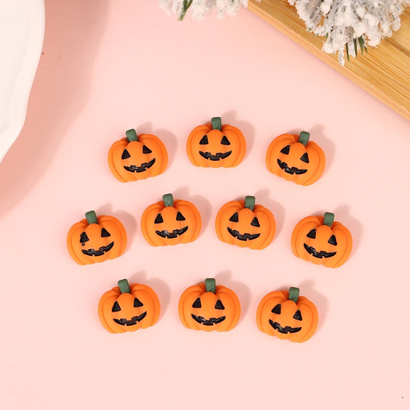 Resin Halloween Flat Pumpkin DIY Cream Glue Mobile Phone Case Sticker Hair Accessories Creative Kettle Sticker Material