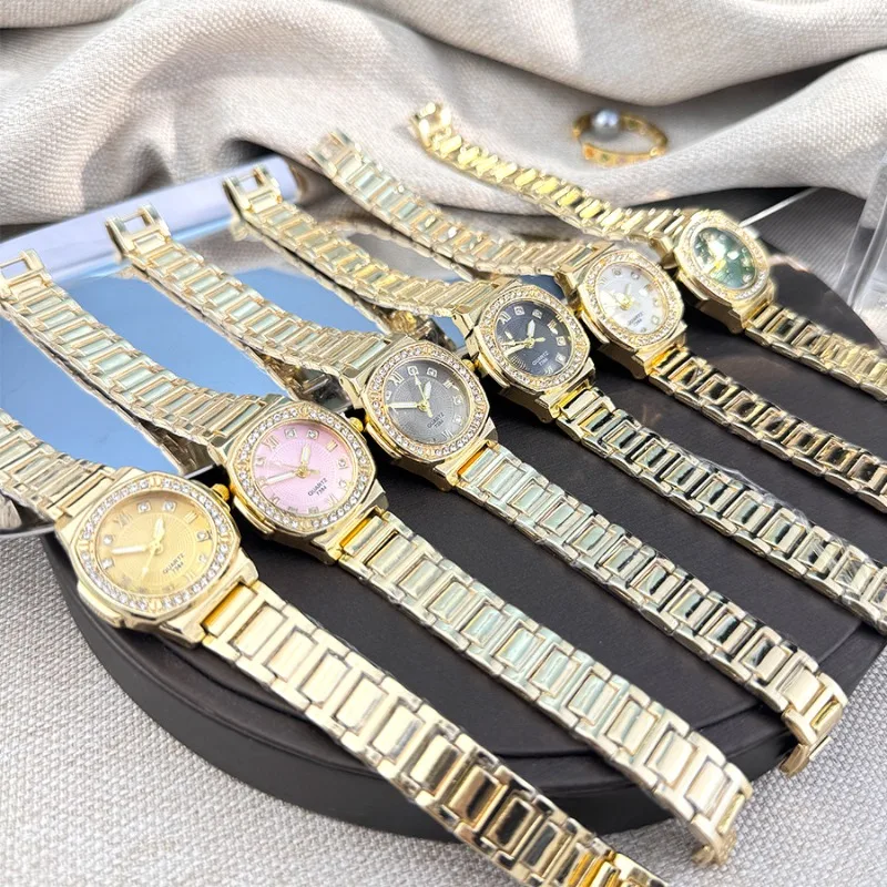 

Новые роскошные женские наручные часы, высококачественные часы-браслет из нержавеющей стали для женщин, кварцевые часы, подарки